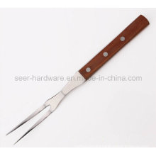 12" Long Wood Handle Stainless Steel BBQ Tool (SE-5652)
